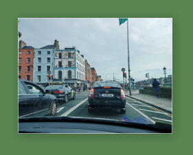 Fahrt durch Dublin, IR