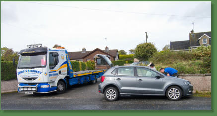 Autopanne bei Newry, Nordirland