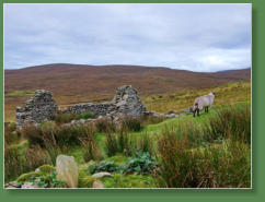 Das verlassene Dorf bei Slievemore - Achill Island, Irland