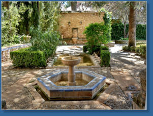 Garten des Palacio de Mondragón, Ronda, ES