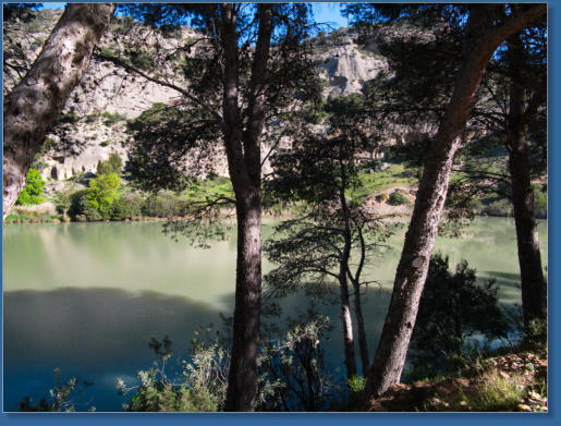 Blick auf den Stausee am Caminito del Rey, ES