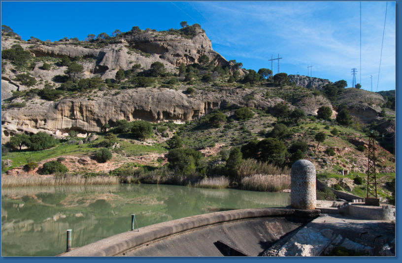 Blick auf den Stausee am Caminito del Rey, ES