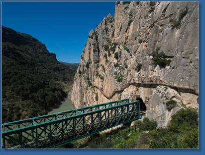 Blick auf den Stausee Tajo de la Encantada, ES