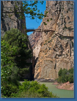 Wirklich letzer Blick auf die Puente colgante del Caminito del Rey