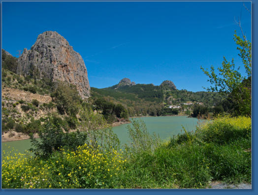 Blick auf den Stausee Tajo de la Encantada, ES