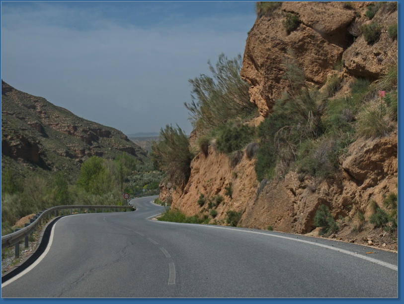 Straße nach Gorafe, Spanien