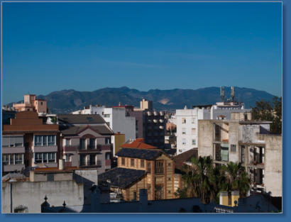 Blick über die Dächer von Málaga, Spanien