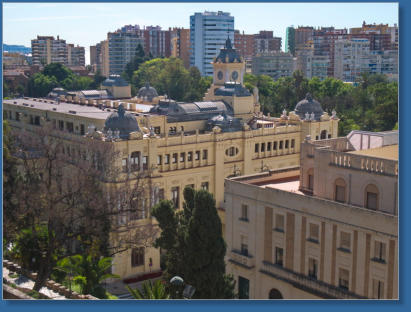 Blick von der Alcazaba de Málaga, Spanien