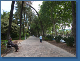 Parkanlage in Málaga, Spanien