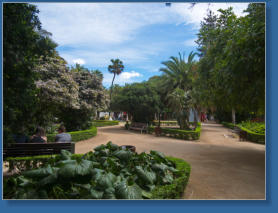Parkanlage in Málaga, Spanien