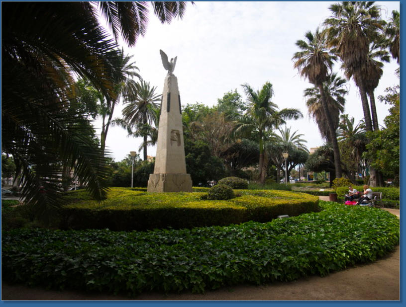 Parkanlage in Málaga, Spanien