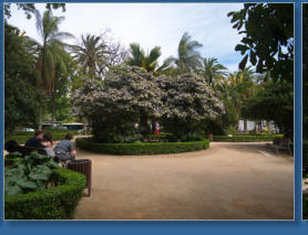 Parkanlage in Málaga, Spanien