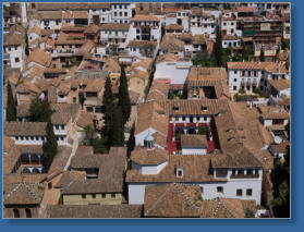 Blick von der Alcazaba - Alhambra auf Granada und Umgebung