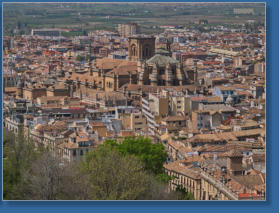 Blick von der Alcazaba - Alhambra auf Granada und Umgebung