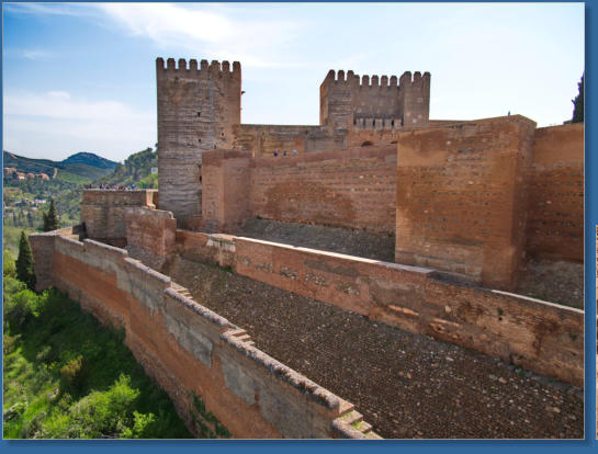 Blick von der Alcazaba - Alhambra auf Granada und Umgebung
