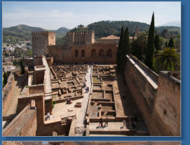 Blick von der Alcazaba - Alhambra auf Granada und Umgebung