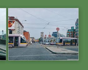 Fahrt durch Dublin, IR