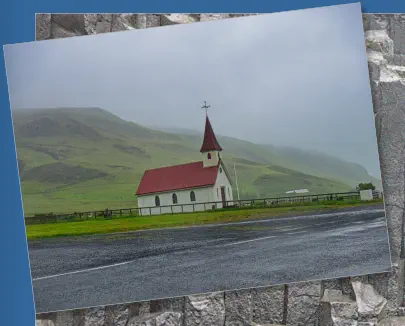 Kirche in Vík í Mýrdal, Island