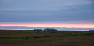 Blick von der Saltvik-Farm in Husavik, Island