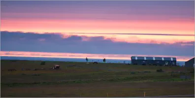 Blick von der Saltvik-Farm in Husavik, Island