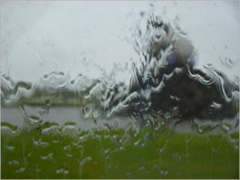 Regen über Keflavík, Island