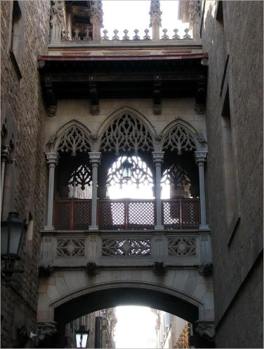 Seufzerbrücke im Barri Gotic - Barcelona, ES