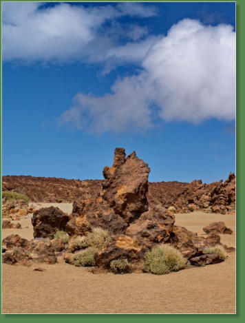 Die Bimssteinwüste im Nationalpark Teide, Teneriffa