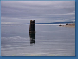 Blick vom Fähranleger in Coupville, Whidbey Island, WA