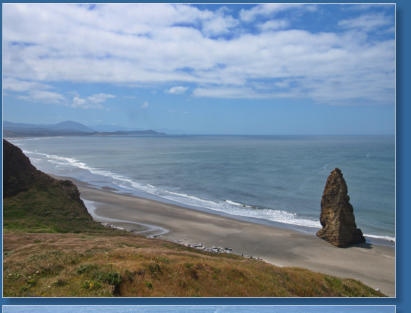 Ausblick auf dem Weg zum Cape Blanco Lighthouse, OR