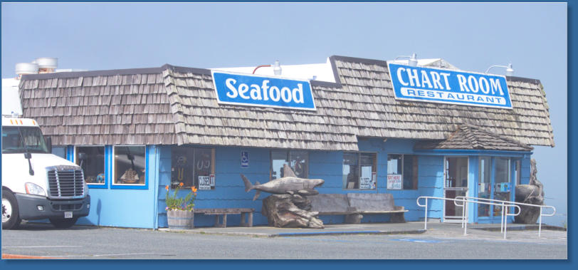 Chart Room - Seefood-Restaurant, Fischereihafen von Crescent City, CA