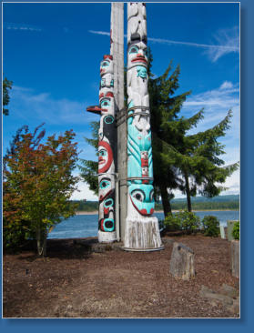 Totems in Kalama, OR