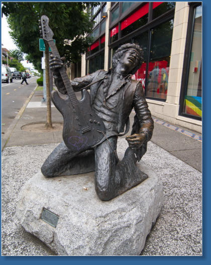 Statue von Jimi Hendrix in Seattle, WA