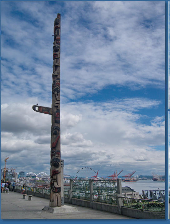 Totempole im Victor Steinbrueck Park - Seattle, WA