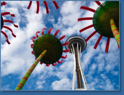 Parkanlange zwischen Space Needle und Glasmuseum - Seattle, WA