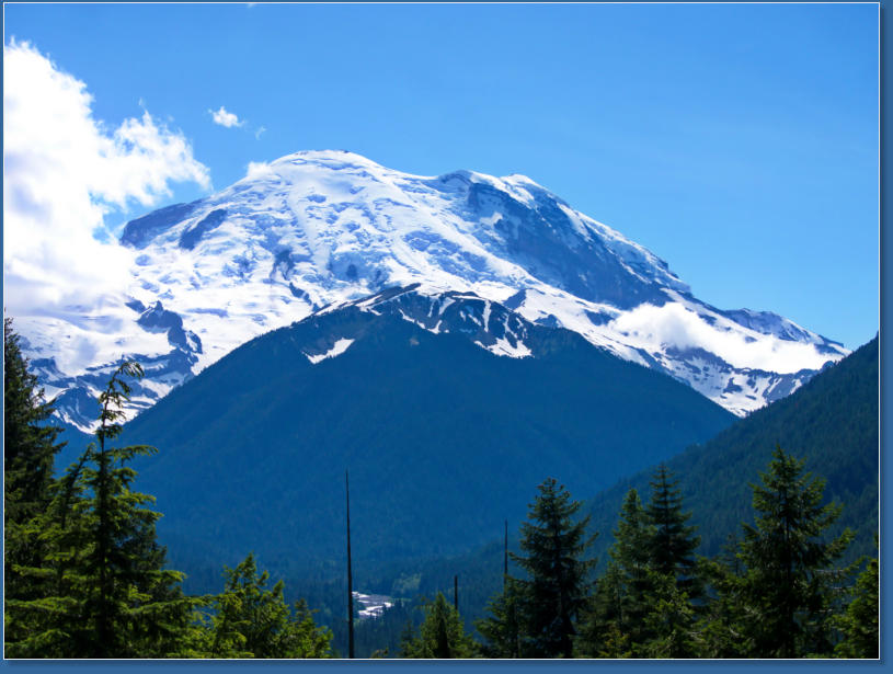 Blick auf den Mt. Rainier von Paradise aus gesehen, Mr. Rainier NP, WA