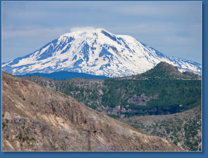 Spirit Lake mit und ohne Mt. Adams im Hintergrund