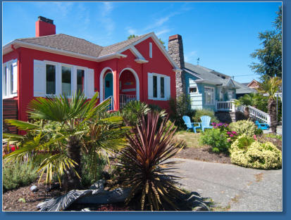 Wohnviertel am Alki-Beach - Seattle, WA