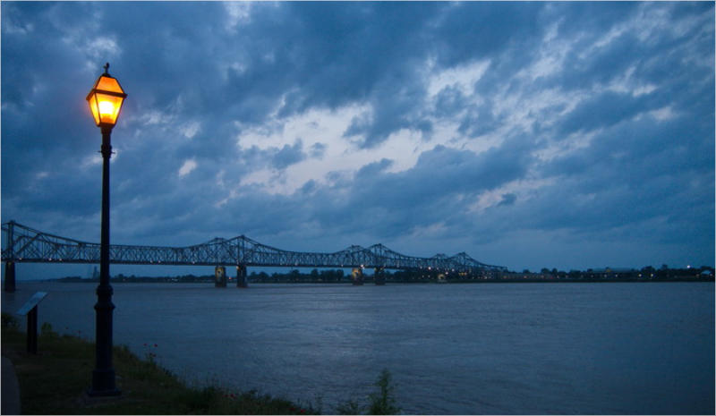 Blick auf den Mississippi in Natchez, MS