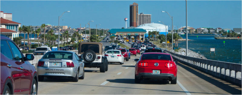 Tollstau vor Pensacola Beach, FL