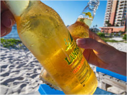 Hausstrand der Travellodge in Pensacola Beach, FL