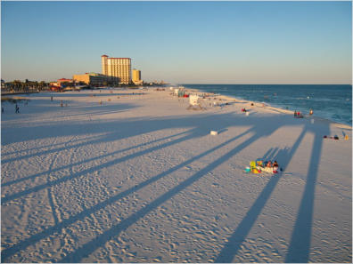 Auf der Seebrücke in Pesacola Beach, FL