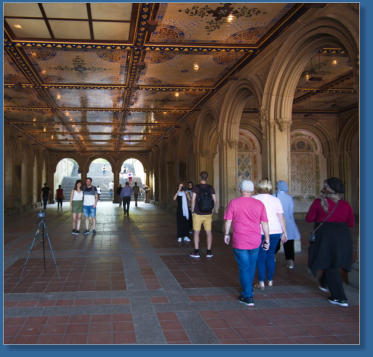 Minton Tile Ceiling in den Bethesda Arkaden, Central Park, NYC