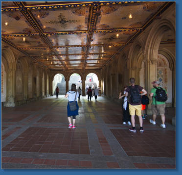 Minton Tile Ceiling in den Bethesda Arkaden, Central Park, NYC