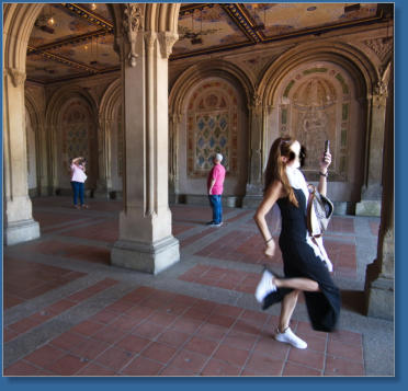 Minton Tile Ceiling in den Bethesda Arkaden, Central Park, NYC