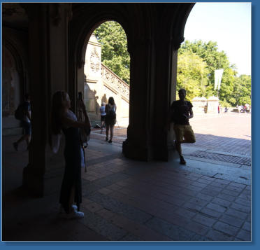 Minton Tile Ceiling in den Bethesda Arkaden, Central Park, NYC