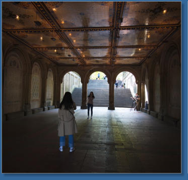 Minton Tile Ceiling in den Bethesda Arkaden, Central Park, NYC