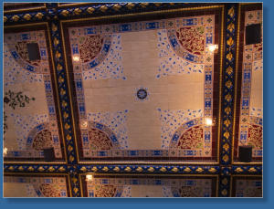 Minton Tile Ceiling in den Bethesda Arkaden, Central Park, NYC