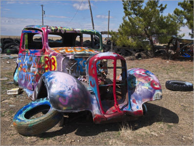 VW Slug Bug Ranch, Route66 - TX