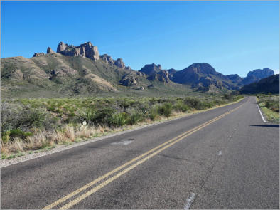Anfahrt Chisos Mountain Lodge - Big Bend NP, TX