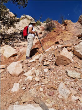 Aufstieg zum Yellow Rock an der Cottonwood Canyon Road, UT